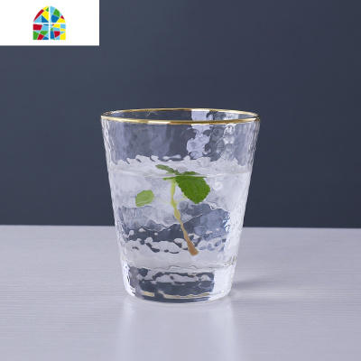 冷水壶玻璃水杯套装家用轻奢客厅简约日式酒杯ins风可高温凉水壶 FENGHOU 6个锤目纹矮杯