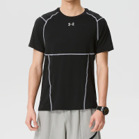 安德玛(Under Armour)男装新款运动休闲潮流上衣跑步健身透气短袖t恤6015379-009 ZP