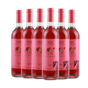 六瓶 新疆红酒峰菲小红驼桃红葡萄酒天山河谷半甜美酒