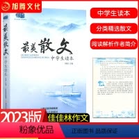 最美散文 初中通用 [正版]2023新版佳佳林作文美散文练习中学生读本课外阅读理解赏析初中生必读人生感悟全套初中七八九年