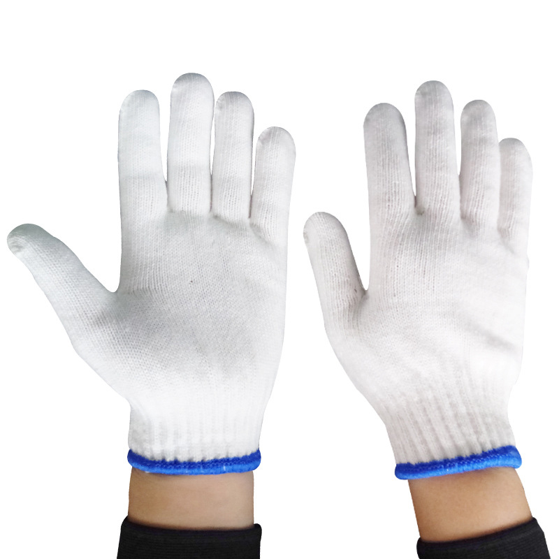 翌嘉YJ5121709棉纱手套十针漂白劳保棉线手套耐磨防护手套(10双)
