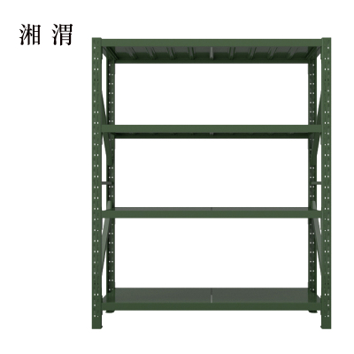 湘渭农具摆放架器材架军绿色拆装盾牌货架1.5米长存放架1500*600*2000