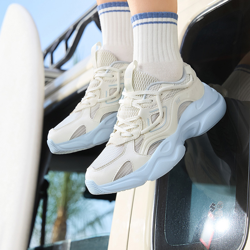 361°运动鞋女新款网面透气老爹鞋厚底轻便增高休闲鞋