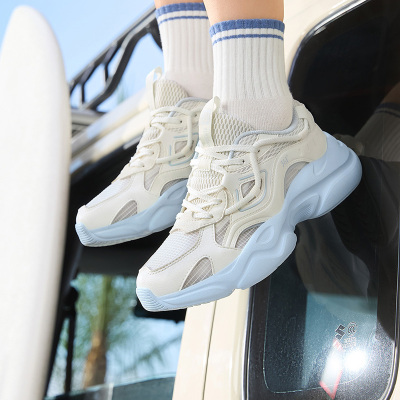 361°运动鞋女新款网面透气老爹鞋厚底轻便增高休闲鞋