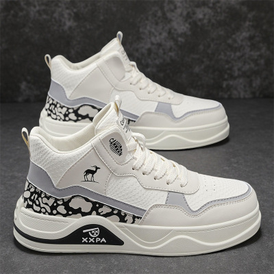 秋季新款男士休闲日常百搭舒适厚底舒适松紧带运动潮流板鞋