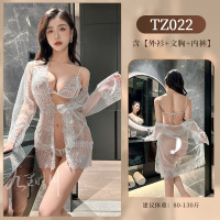九里晴川内衣ins花边蕾丝纱质套装性感透视镂空睡衣成人用品 TZ022 均码