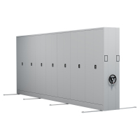 臻远 ZY-MJJA-28 手摇密集架移动档案柜钢制轨道密集柜 通门 一列7组