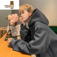 YANXU连帽卫衣男秋季2023新款设计感美式潮牌宽松休闲百搭潮流外套