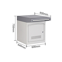 尔迈 电脑操作台控制台机房监控室工作桌 600*900*750mm