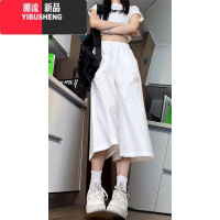 YIBUSHENG棉麻7七分裤女季薄款2024新款宽松大码中裤子休闲运动亚麻短裤