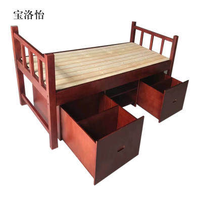 宝洛怡单位宿舍床带储物单层床2060*940*810mm