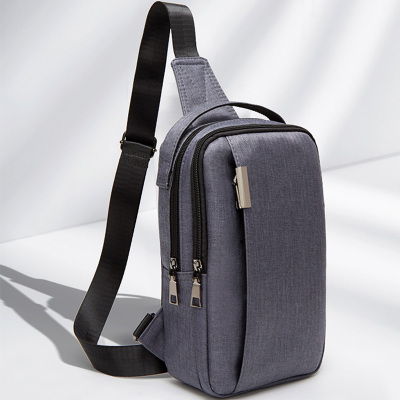 新款背包运动手机包胸包腰包新款小包单肩包布包男士包包男包包斜挎包YB201021HUI灰色