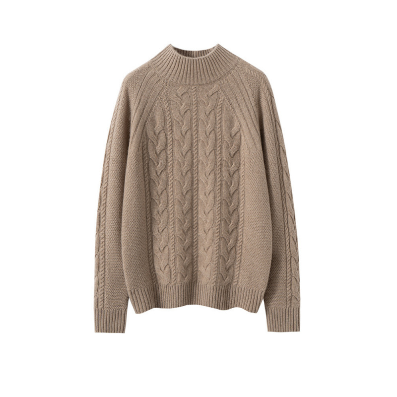 七针加厚山羊绒衫女半高领内搭羊绒针织打底毛衣秋冬新款保暖上衣