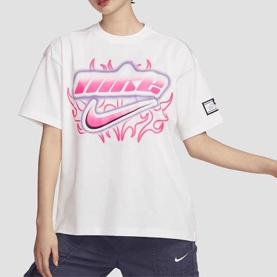 NIKE耐克短袖T恤运动休闲针织透气圆领女装FZ1147-133 D