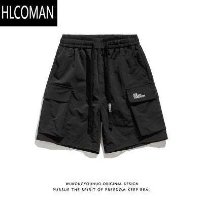 HLCOMAN日系复古大口袋工装短裤男夏季潮牌宽松百搭运动五分中裤