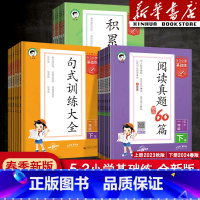 [三本]句式训练大全+积累与默写+语文阅读真题60篇 五年级下 [正版]2024版53小学基础练一年级二年级四年级五六三