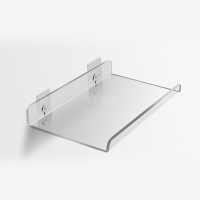 翌嘉YJ4122640 亚克力夹缝镜柜层隔板卫生间浴室壁挂储物架免打孔墙上置物架