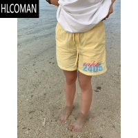 HLCOMAN美式字母印花沙滩五分裤男女彩色多巴胺运动休闲宽松短裤