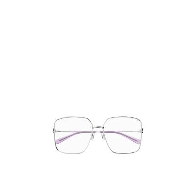 古驰(GUCCI)几何框平光金属太阳镜百搭潮款赠镜片不售后女士潮流 白色