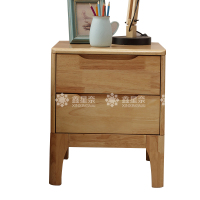 鑫星奈 XXN4030705 实木床头柜简约床边柜子收纳柜储物柜 双抽款