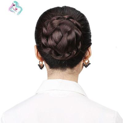 假发小发包时尚复古盘发发髻新娘假发丸子头发苞花苞头你那么美浅棕色七股发包