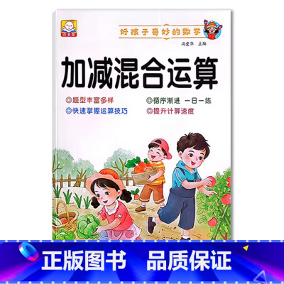 加减混合运算 小学通用 [正版]小学1一2二3三年级语文数学专项训练九九乘法除法优美句子积累训练重叠词语20以内分解与组