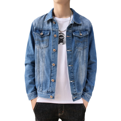 吉普战车(JIPUZHANCHE)春秋新款男士牛仔服男外套男士青中年修身简约百搭韩版夹克大码休闲上衣服潮流款大码男装