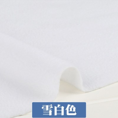 摇粒绒布料加厚抓绒短毛绒diy玩偶服装面料加绒布料雪白色