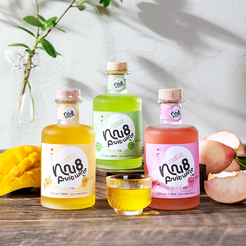 果酒低度微醺多口味女士果味酒蜜桃苹果杨梅酒3.5度238ml