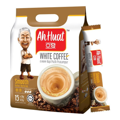 马来西亚进口咖啡 ahhuat 亚发白咖啡香滑原味420g克袋装15条装 三合一速溶咖啡冲饮学生甜咖啡提神熬夜