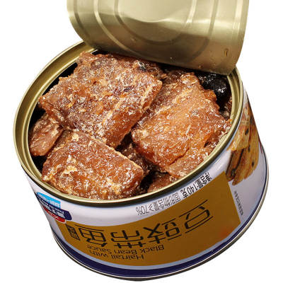 豆豉带鱼罐头微辣休闲海味零食鱼干小吃即食下酒菜2罐装均色均码