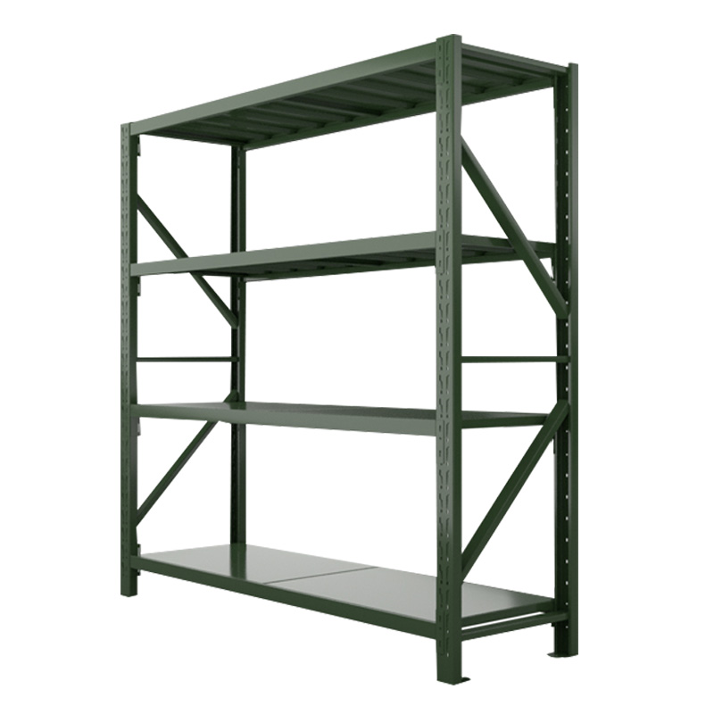 帅畅消防铁锹镐农具摆放架安保装备器材存放架绿色货架存放架重型-主架