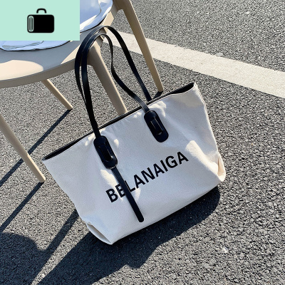 包包女包2020夏天新款潮网红大容量帆布单肩包ins时尚百搭手提包NEW LAKE女士单肩包