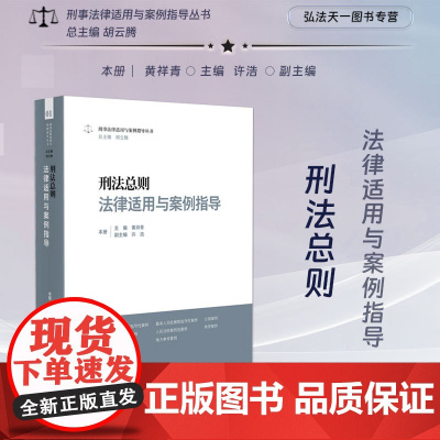 正版 刑法总则法律适用与案例指导 黄祥青 主编 许浩 副主编 人民法院出版社 9787510938245