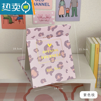 敬平ins风镜子家用化妆镜小型宿舍学生便携折叠办公室桌面可立梳妆镜便携式用镜 紫色纹 高清全面屏