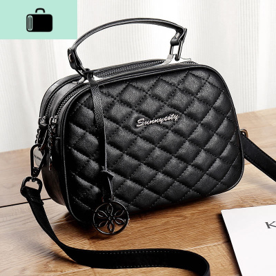 女包2020新款潮夏季小包包百搭迷你单肩斜挎包韩版时尚手提包NEW LAKE 黑色女斜挎包