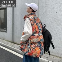 SUNTEK秋冬棉马甲男韩版宽松保暖加厚大码背心潮流百搭帅气工装坎肩外套马甲/背心