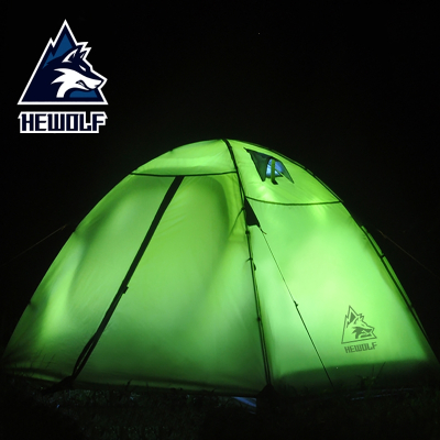 公狼(Hewolf)帐篷户外2人3-4双人野营装备铝杆轻便野外露营加厚