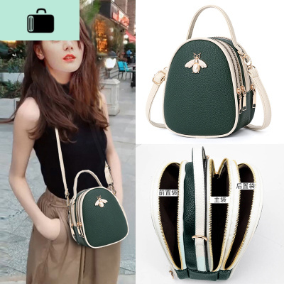 手机包女2020新款三层迷你小包包单肩斜挎包潮零钱包耳机孔手提包NEW LAKE女斜挎包