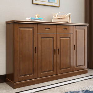 青木川 实木鞋柜家用门口入户进门外客厅1米玄关门厅柜大容量多层两门三门四门一米小户型收纳储物鞋架门厅柜