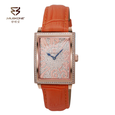妙时空(MIUSKONE)方形商务名媛瑞士机芯意大利小牛皮表带 – 典雅系列MS35(遇国庆/春节将于假后首日发货)