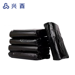兴酉 黑色平口垃圾袋 130*140加厚50只 包