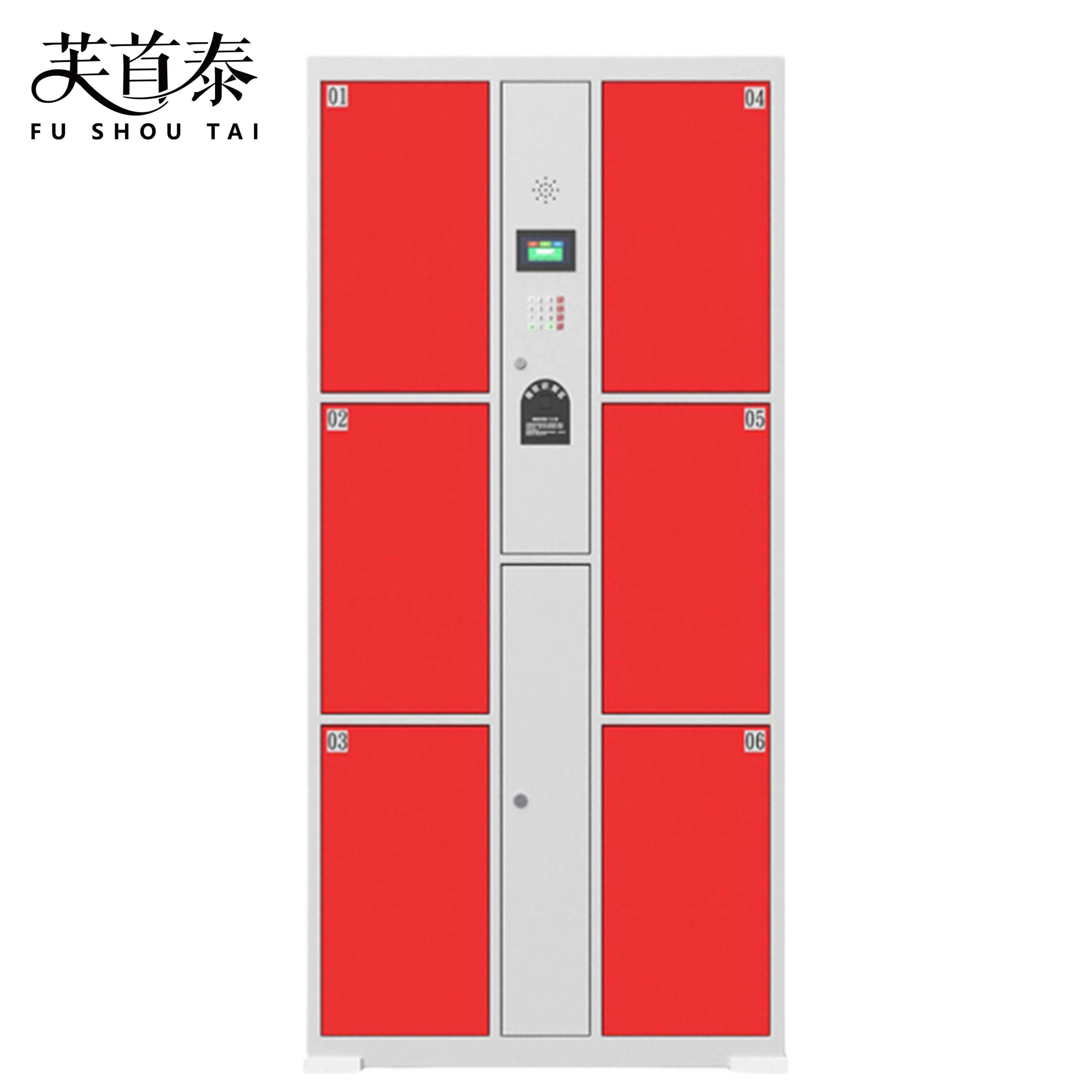 芙首泰电子存包柜指纹密码6门850*460*1800mm台