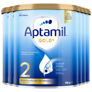 [6罐装]Aptamil澳洲原装进口爱他美金装2段6-12个月婴幼儿配方奶粉900g