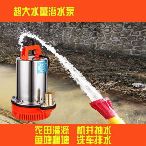 汐岩充电式潜水泵户外浇菜浇地抽水泵农田灌溉浇水泵农用抽水泵抽水机 48v直流潜水泵