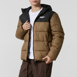彪马(PUMA)羽绒服男装新款保暖上衣连帽防风运动羽绒外套防寒休闲服692811-02 ZP