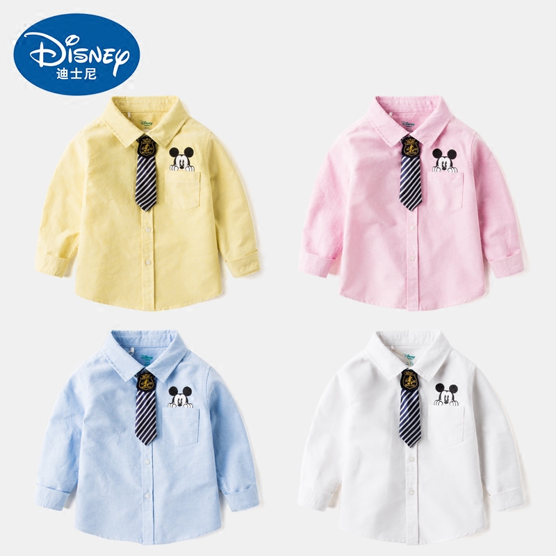 童装宝宝领结衬衫2岁男童长袖衬衣3童装4婴儿纯棉5儿童春秋