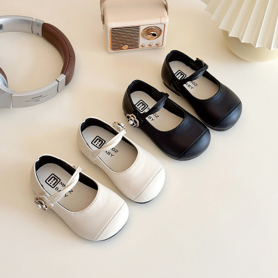 儿童皮鞋2026年春季新款浅口平底女童公主鞋时尚女宝宝单鞋子
