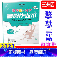 数学科学 小学三年级 [正版] 2023版暑假作业本 数学R科学 三年级/3年级 浙江教育出版社小学暑期专项训练题暑