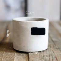 家柏饰(CORATED)黑板标签花器香花盆INS北欧水泥简约现代桌面多肉创意 黑板标签花盆(M)底部已打孔 小